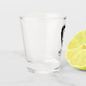 Black Wedding Tuxedo Anzug Personalisierte Trauzeu Schnapsglas (Links)