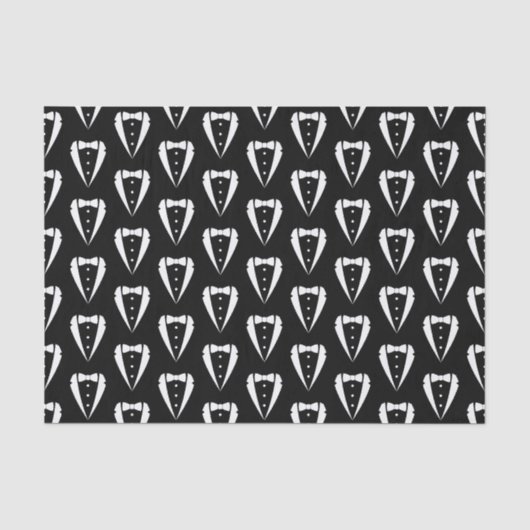 Black Wedding Tuxedo Anzug Seidenpapier (Vorderseite)