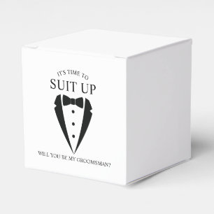 Black Wedding Tuxedo Anzug Trauzeuge Vorschlag Geschenkschachtel
