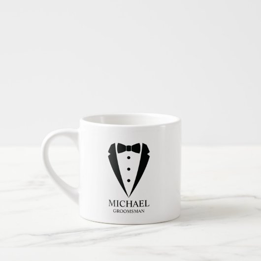 Black Wedding Tuxedo Suit Personalized Groomsmen Espressotasse (Links)