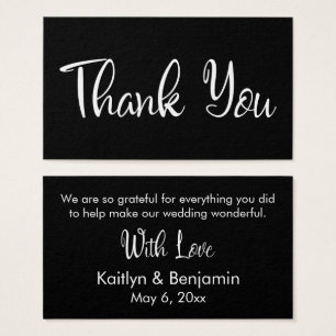 Black Wedding Vielen Dank für Ihre Unterstützung T