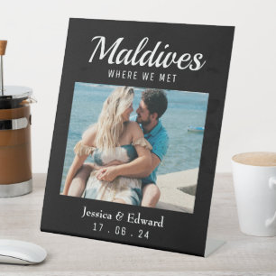 Black Wedding Zieltabelle Name Couple Travel Sockelschild