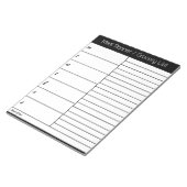 Black Weekly Meal Planner - Einkaufsliste Notizblock (angewinkelt)