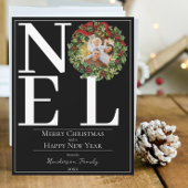 Black Weihnachten Weihnachtskranz Foto