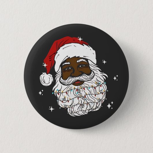 Black WeihWeihWeihnachts-Schwarze Geschichte Xmas Button (Vorderseite)