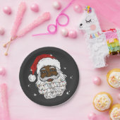 Black WeihWeihWeihnachts-Schwarze Geschichte Xmas Pappteller (Party)