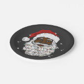 Black WeihWeihWeihnachts-Schwarze Geschichte Xmas Pappteller (Schrägansicht)