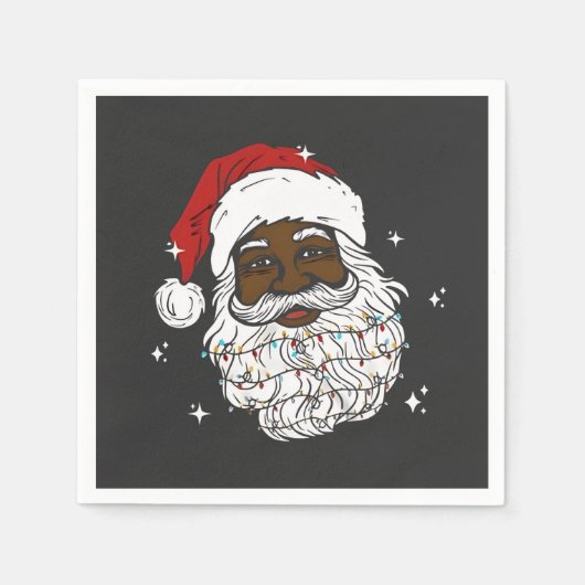 Black WeihWeihWeihnachts-Schwarze Geschichte Xmas Serviette (Vorderseite)