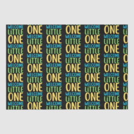 Black "Welcome Little One" Baby Dusche Seidenpapier