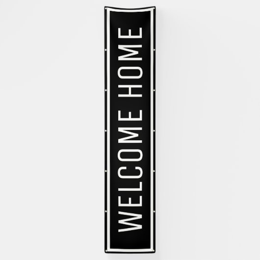 Black Welcome Zuhause Banner (Vertikal)