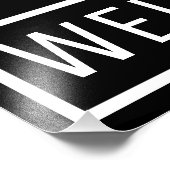 Black Welcome Zuhause Fotodruck (Ecke)