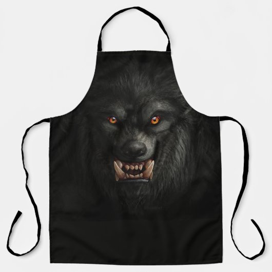 Black Werewolf Wolf Schürze (Vorderseite)