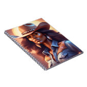 Black Western Cowgirl Denim Notizblock (Rechte Seite)