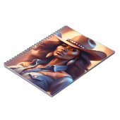 Black Western Cowgirl Denim Notizblock (Linke Seite)