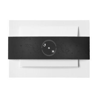 Black Western Goth Wedding Suite Einladungsbanderole