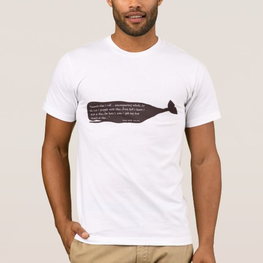 Black Whale Moby Dick Zitat T-Shirt (Vorderseite)