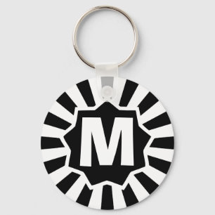 Black Wham Bam Mit Monogramm Schlüsselanhänger