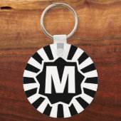 Black Wham Bam Mit Monogramm Schlüsselanhänger (Vorderseite)