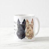 Black & Wheaten Scottish Terriers Kaffeetasse (VorderseiteRechts)