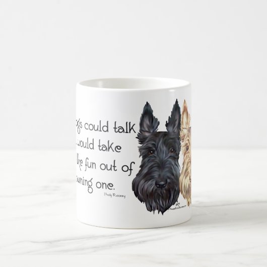 Black & Wheaten Scottish Terriers Kaffeetasse (Mittel)