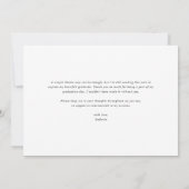 Black Whimsical Calligraphy Abschluss Dankeskarte (Rückseite)