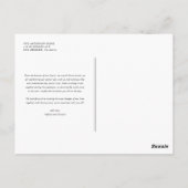 Black Whimsical Calligraphy Wedding Vielen Dank Postkarte (Rückseite)