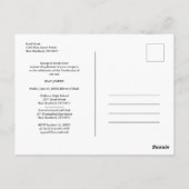 Black Whimsical Modern Calligraphy Foto Graduate Postkarte (Rückseite)