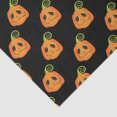 Black Whimsical Pumpkin Halloween Custom Seidenpapier (Ausschnitt)