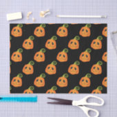 Black Whimsical Pumpkin Halloween Custom Seidenpapier (Handwerk)