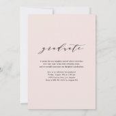 Black Whimsical Script 2023 Foto Abschluss Einladung (Rückseite)