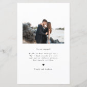 Black Whimsical Script Engagement Announcement (Rückseite)
