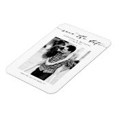 Black Whimsical Script-Foto Save the Date Magnet (Linke Seite)