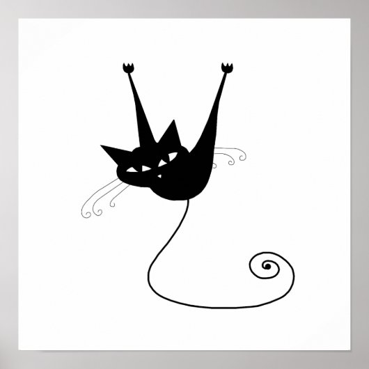 Black Whimsy Kitty 1 Poster (Vorne)