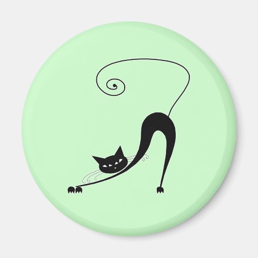 Black Whimsy Kitty 2 Magnet (Vorne)