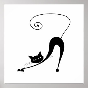 Black Whimsy Kitty 2 Poster