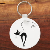 Black Whimsy Kitty 3 Schlüsselanhänger (Vorderseite)