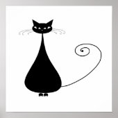 Black Whimsy Kitty 4 Poster (Vorne)