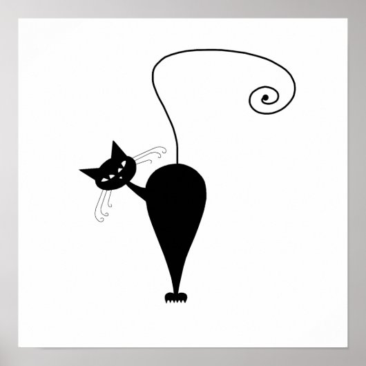 Black Whimsy Kitty 5 Poster (Vorne)