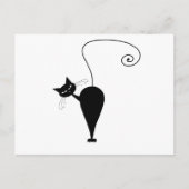 Black Whimsy Kitty 5 Postkarte (Vorderseite)