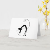 Black Whimsy Kitty 9 Karte (Gelbe Blume)