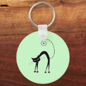 Black Whimsy Kitty 9 Schlüsselanhänger (Vorderseite)