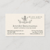 Black Whisk Kitchenette Konditorei Koch Bäckerei Visitenkarte (Rückseite)