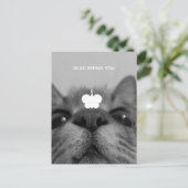 Black&White 17yro Kitty Blank Postcard Postkarte (Stehend Vorderseite)