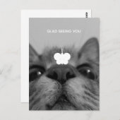 Black&White 17yro Kitty Blank Postcard Postkarte (Vorne/Hinten)
