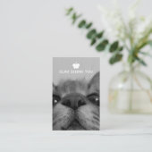 Black&White 17yro kitty Blank Visitenkarte (Stehend Vorderseite)