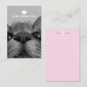 Black&White 17yro kitty Blank Visitenkarte