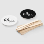 Black & White 50 & FABULOUS Geburtstagsparty Fächer (Non-assembled)