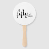 Black & White 50 & FABULOUS Geburtstagsparty Fächer (Vorderseite)