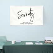 Black & White 70. Geburtstagsparty Willkommensbann Banner (Messeveranstaltung)