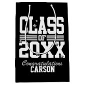 Black|White Abschließ Class Jahr Mittlere Geschenktüte (Vorderseite)